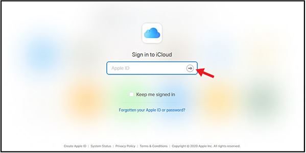 Từ trình duyệt web trên máy tính, bạn đăng nhập vào tài khoản iCloud đang sử dụng.
