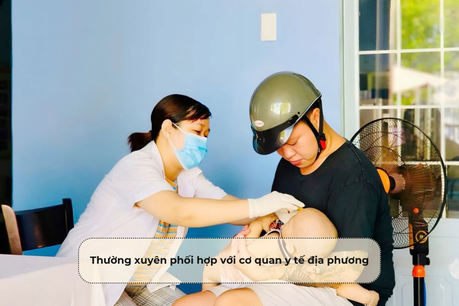 Thường xuyên phối hợp với cơ quan y tế địa phương