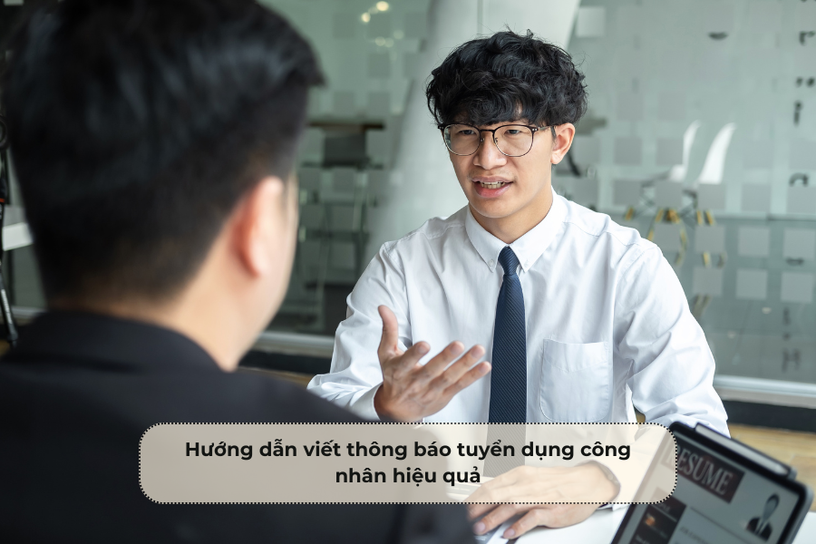 Hướng dẫn viết thông báo tuyển dụng công nhân hiệu quả