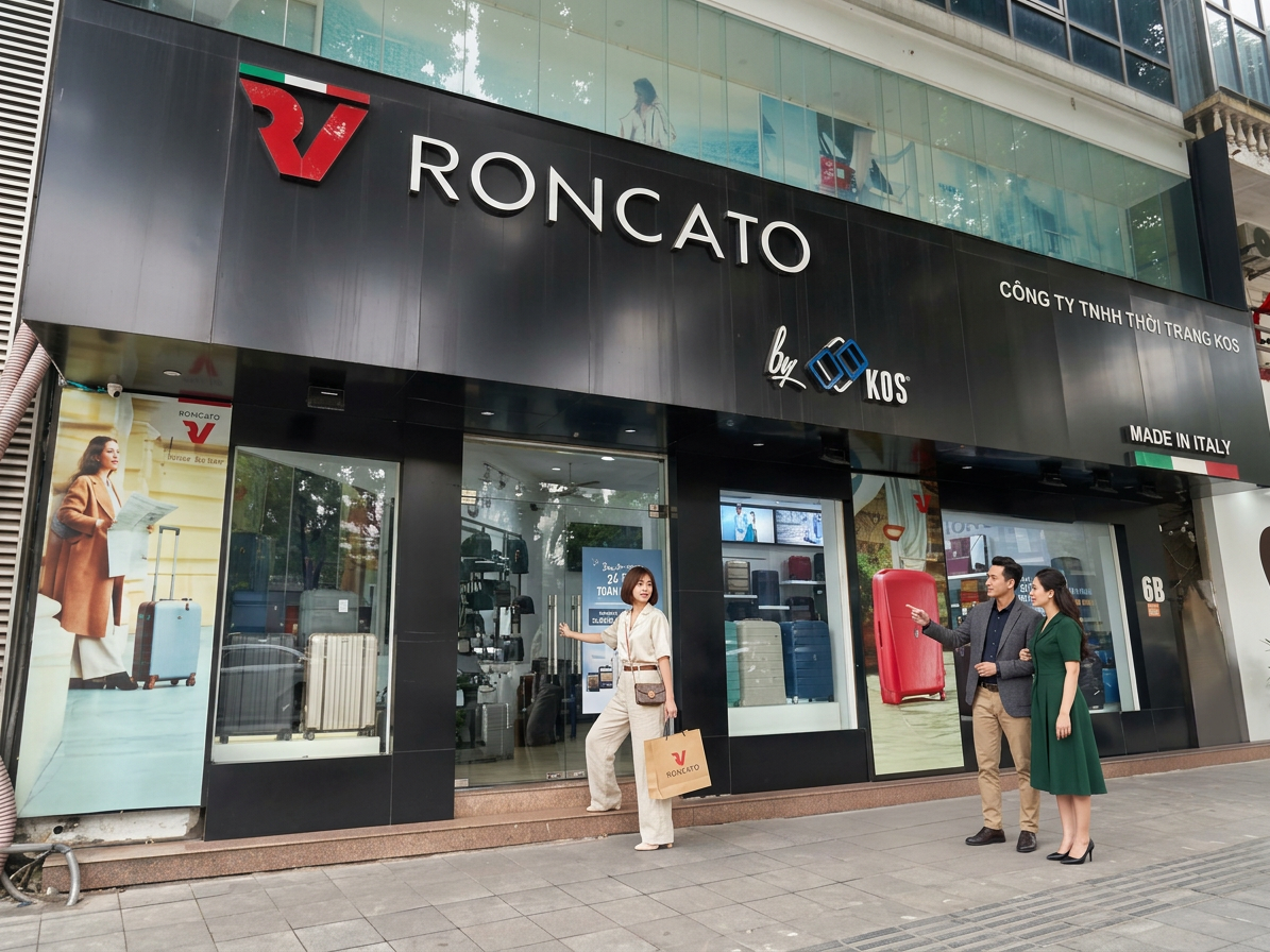Cửa hàng trưng bày toàn bộ sản phẩm Roncato đến từ Italy của KOS Shop tại Hà Nội
